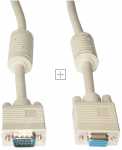 Hdd-plug/hdd-socket - Monitor-lead Hdd15-plug->hdd15-socket, 5m