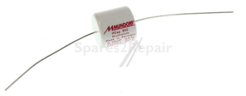 Mundorf Foil Capacitor - 0,1uf-650v Audio Filmcap. Axial 85° 12x12mm