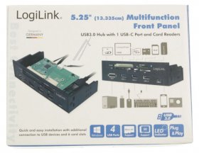 Logilink Hub-usb - Ua0341 5 25" Multifunction Panel With 6-slot Card Reader