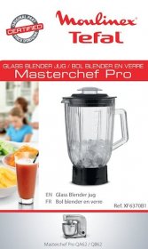 Mixer - Blender Bowl - Xf6370b1 Bowl Blender Glass For Masterchef Pro [Groupe SEB]