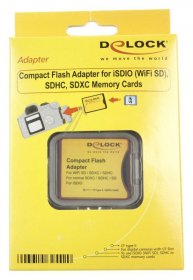 Delock Memory Card Adapter - 62542 Compact Flash Adapter For Isdio (wifi Sd) Sdhc Sdxc Memory