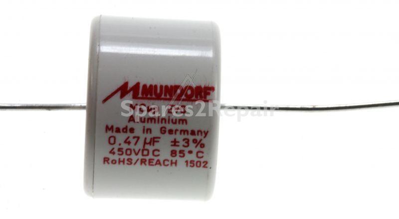 Mundorf Foil Capacitor - 0,47uf-450v Audio Filmcap. Axial 85° 20x14mm