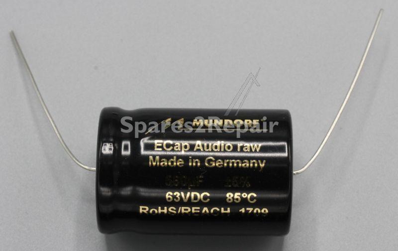 Mundorf 63v Axial Electrolytic 85 Degr - 560uf-63v Audio Elcap Axial 85° 25x38mm Bipolar Raw