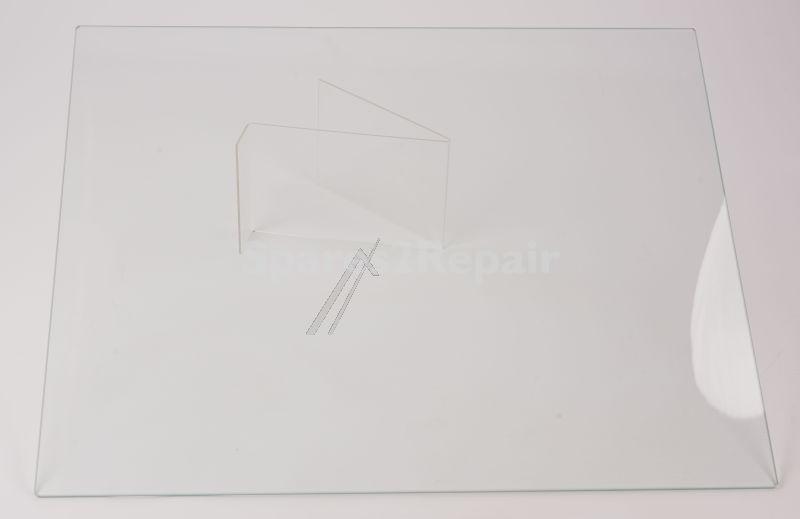 Glass Panel - 140114305125 Glass Plate With Frames Black 60cm [Electrolux Aeg]